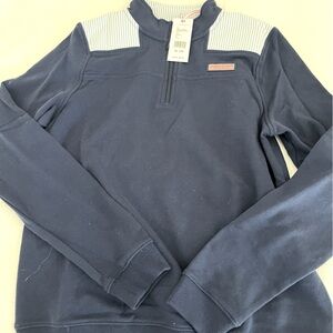 Girls Vineyard Vines Seersucker Quarter Zip